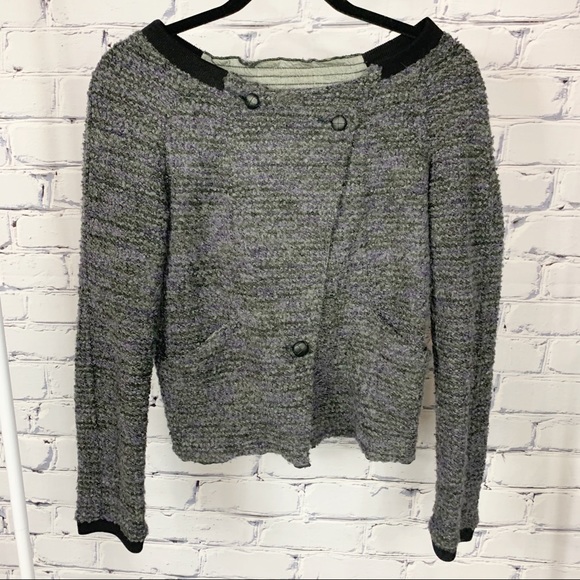 Free People Boucle Sweater Jacket Wool Size Small